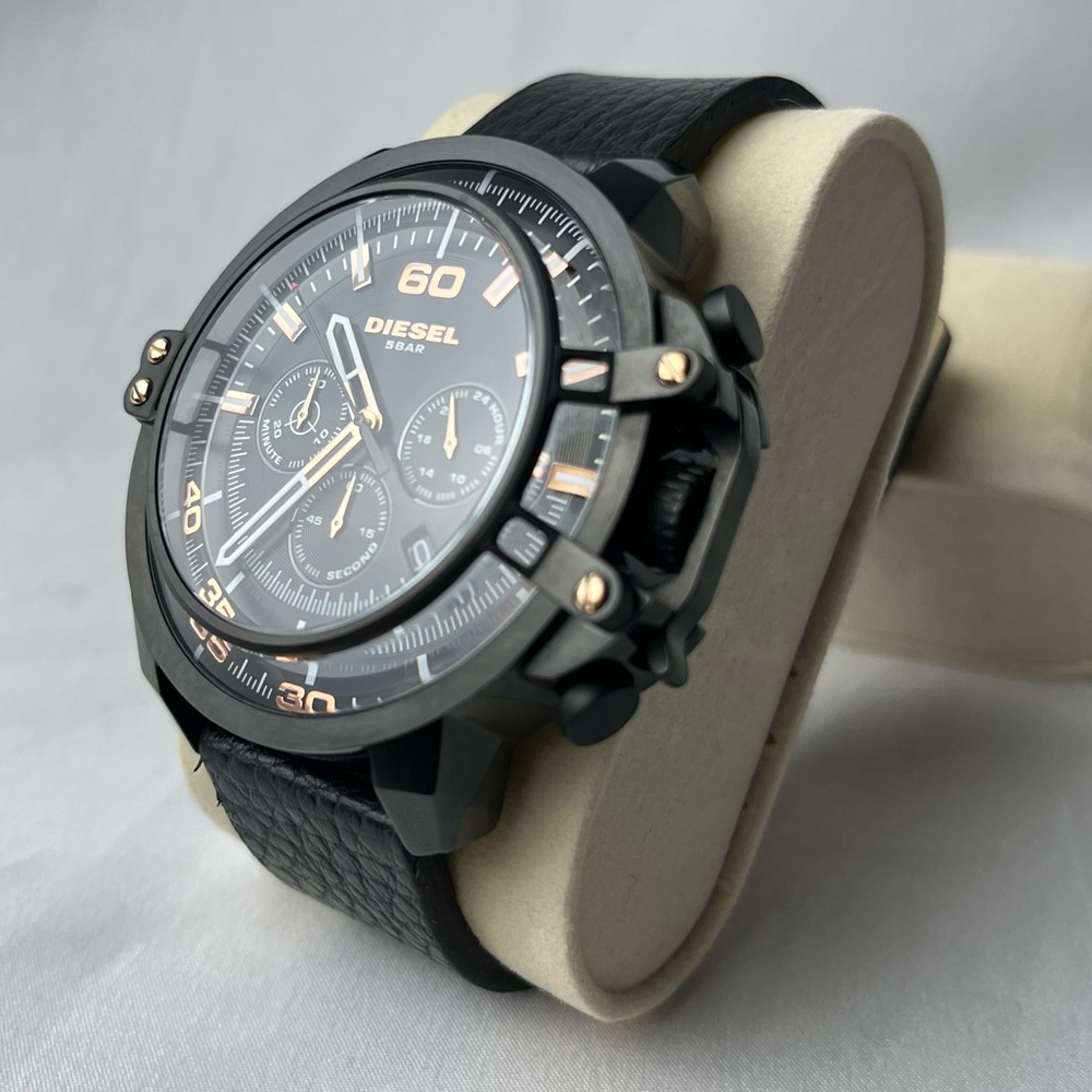 Diesel Deadeye Leather Chronograph Mens Watch DZ4409
